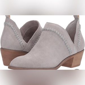 Sole Society- Nikkie Grey Suede Booties- NIB